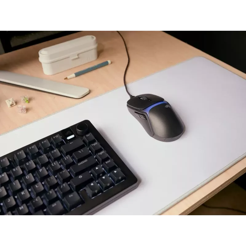 Glorious Gaming Model O3 Wired – žaidimų pelė, 54 g, optiniai jungikliai 130M, jutiklis BAMF 3.0 30K DPI, 750 IPS, juoda