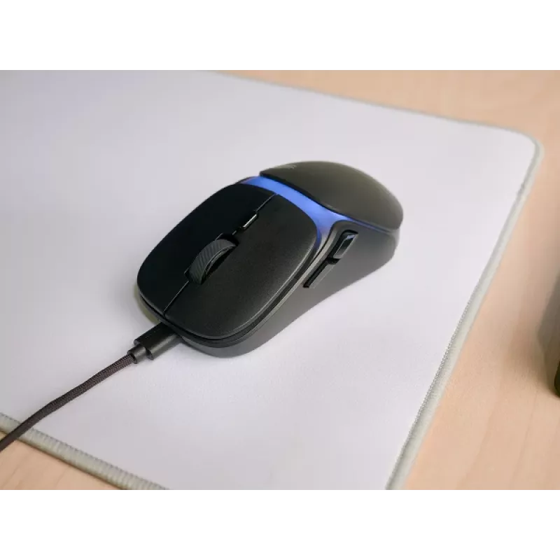 Glorious Gaming Model O3 Wired – žaidimų pelė, 54 g, optiniai jungikliai 130M, jutiklis BAMF 3.0 30K DPI, 750 IPS, juoda