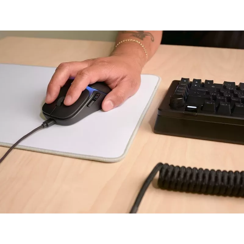 Glorious Gaming Model O3 Wired – žaidimų pelė, 54 g, optiniai jungikliai 130M, jutiklis BAMF 3.0 30K DPI, 750 IPS, juoda