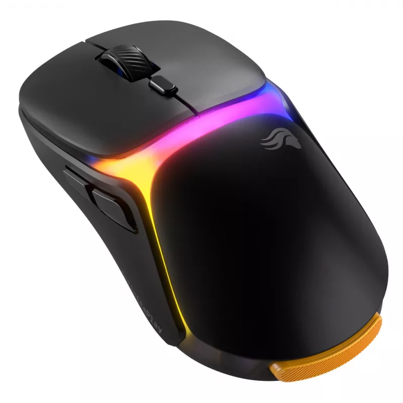 Glorious Gaming Model O3 Wireless pelė žaidimams - InfinitePlay keičiamų baterijų sistema, 8k atnaujinimo dažnis, 130 mln. paspaudimų optiniai jungikliai, itin lengva 66g, 30K DPI optinis jutiklis, RGB - Juoda
