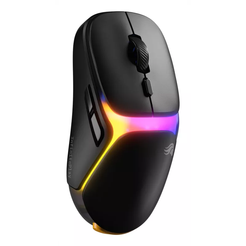 Glorious Gaming Model O3 Wireless pelė žaidimams - InfinitePlay keičiamų baterijų sistema, 8k atnaujinimo dažnis, 130 mln. paspaudimų optiniai jungikliai, itin lengva 66g, 30K DPI optinis jutiklis, RGB - Juoda