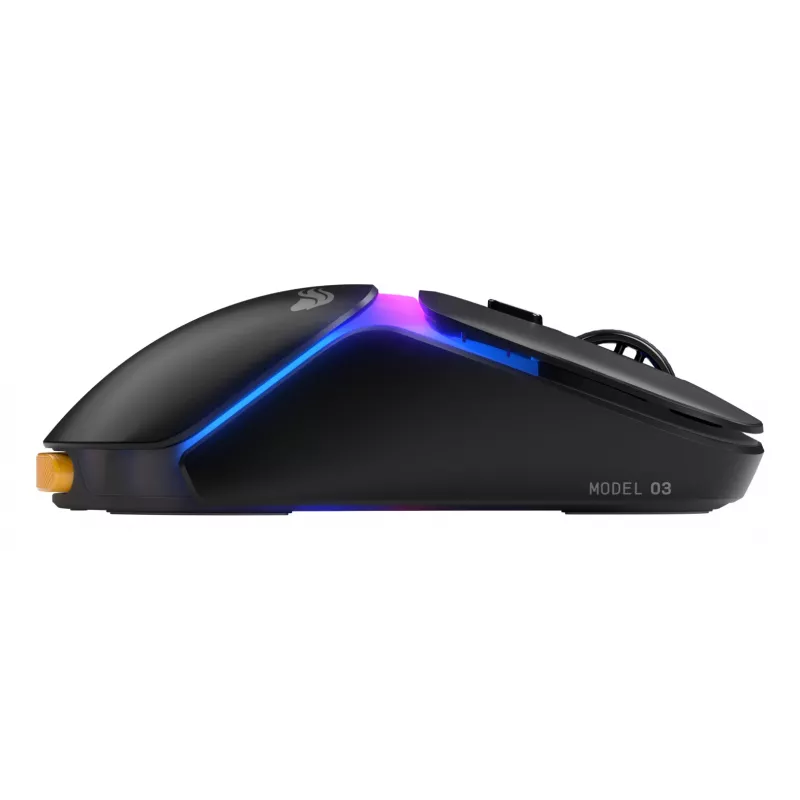 Glorious Gaming Model O3 Wireless pelė žaidimams - InfinitePlay keičiamų baterijų sistema, 8k atnaujinimo dažnis, 130 mln. paspaudimų optiniai jungikliai, itin lengva 66g, 30K DPI optinis jutiklis, RGB - Juoda