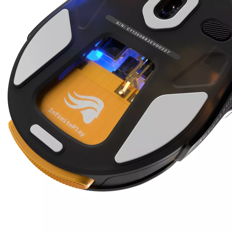 Glorious Gaming Model O3 Wireless pelė žaidimams - InfinitePlay keičiamų baterijų sistema, 8k atnaujinimo dažnis, 130 mln. paspaudimų optiniai jungikliai, itin lengva 66g, 30K DPI optinis jutiklis, RGB - Juoda