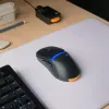 Glorious Gaming Model O3 Wireless pelė žaidimams - InfinitePlay keičiamų baterijų sistema, 8k atnaujinimo dažnis, 130 mln. paspaudimų optiniai jungikliai, itin lengva 66g, 30K DPI optinis jutiklis, RGB - Juoda