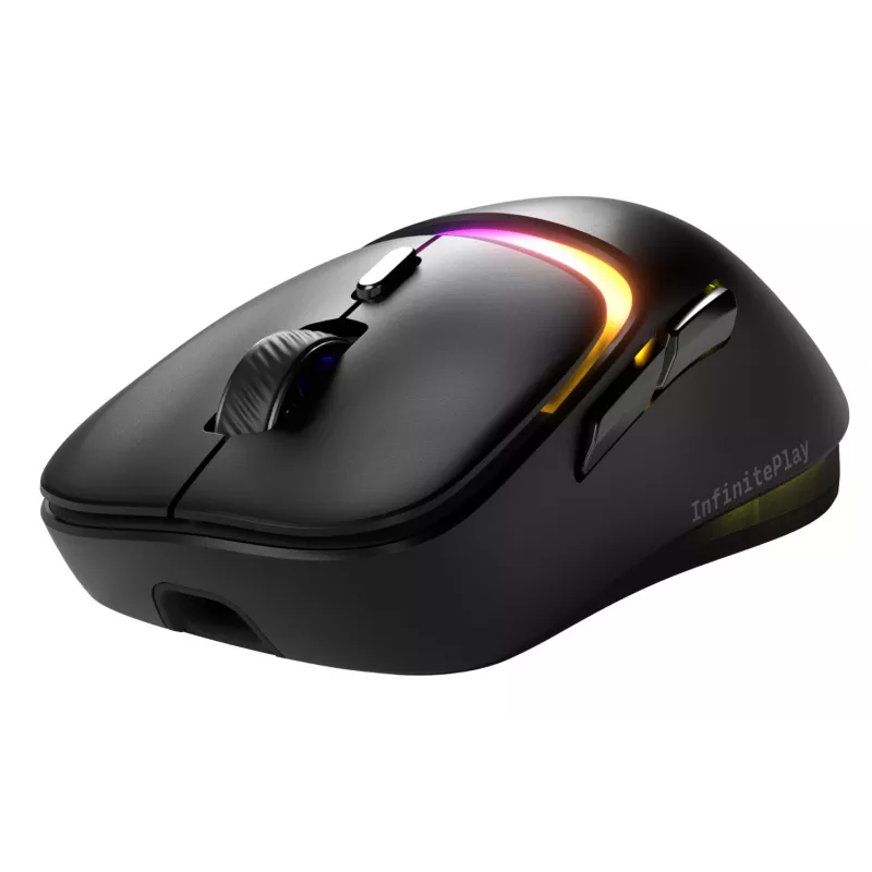 Glorious Gaming Model D3 Wireless žaidimų pelė - InfinitePlay keičiamų baterijų sistema, 8k atnaujinimo dažnis, 130 mln. paspaudimų optiniai jungikliai, itin lengva 69 g, 30K DPI optinis jutiklis, RGB - Juoda