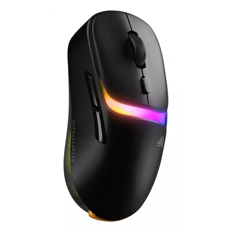 Glorious Gaming Model D3 Wireless žaidimų pelė - InfinitePlay keičiamų baterijų sistema, 8k atnaujinimo dažnis, 130 mln. paspaudimų optiniai jungikliai, itin lengva 69 g, 30K DPI optinis jutiklis, RGB - Juoda