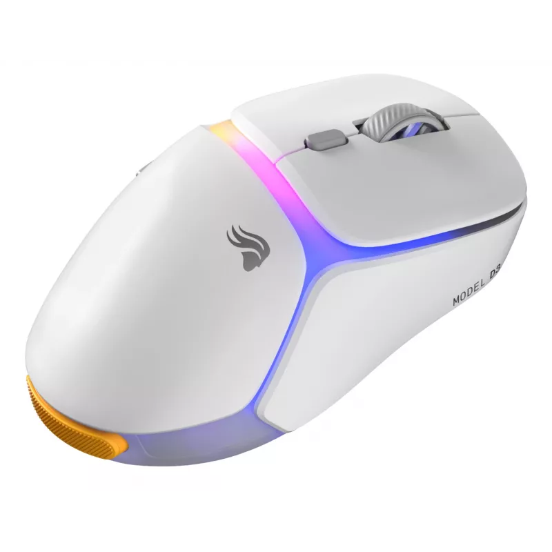 Glorious Gaming Model D3 Wireless žaidimų pelė - InfinitePlay keičiamų baterijų sistema, 8k atnaujinimo dažnis, 130 mln. paspaudimų optiniai jungikliai, itin lengva 69 g, 30K DPI optinis jutiklis, RGB - balta