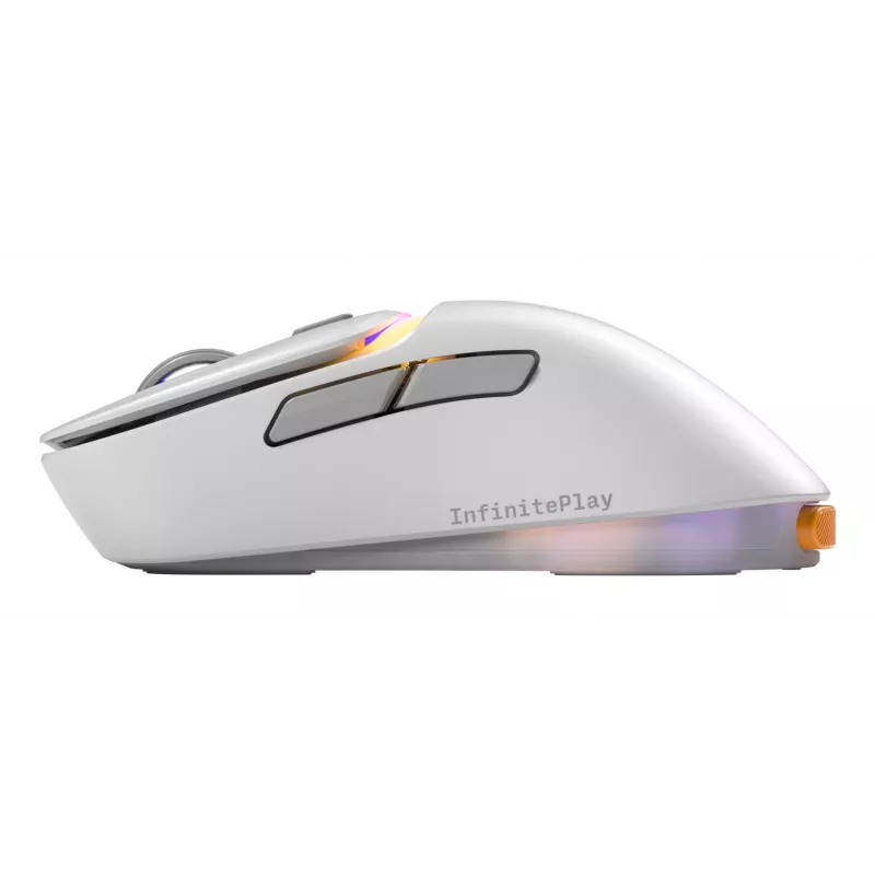 Glorious Gaming Model D3 Wireless žaidimų pelė - InfinitePlay keičiamų baterijų sistema, 8k atnaujinimo dažnis, 130 mln. paspaudimų optiniai jungikliai, itin lengva 69 g, 30K DPI optinis jutiklis, RGB - balta