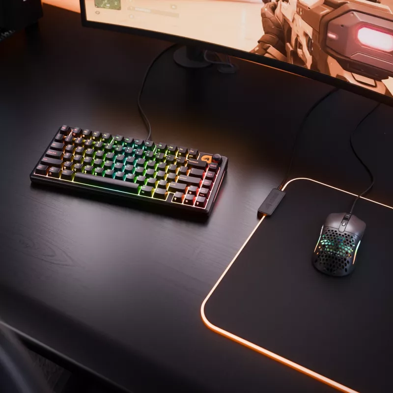 Glorious Gaming GMBK 75% klaviatūra USB QWERTY JAV anglų juoda
