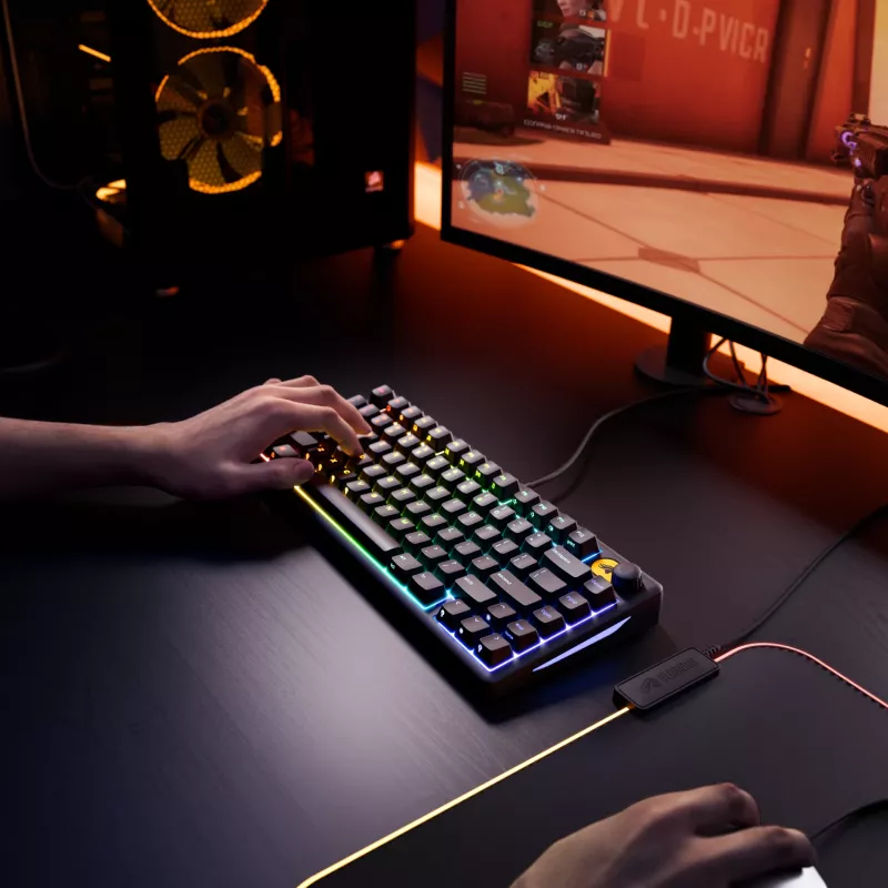 Glorious Gaming GMBK 75% klaviatūra USB QWERTY JAV anglų juoda