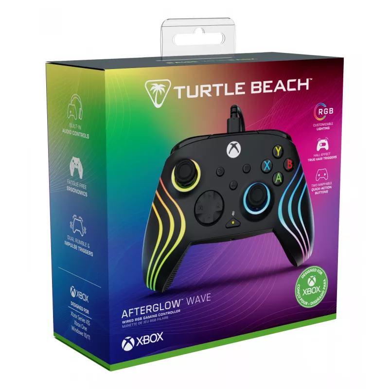 Žaidimų pultas Turtle Beach Afterglow Wave Black USB PC Xbox Series