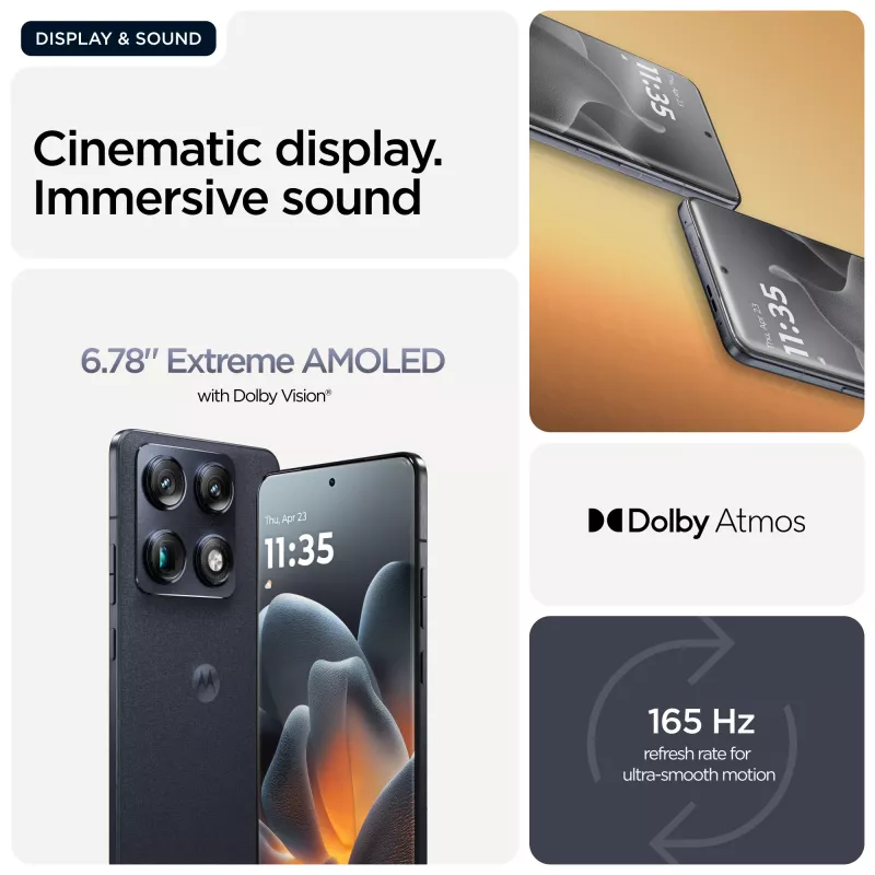 Išmanusis telefonas Motorola Signature 8 Gen 5, 6,78 colio OLED 2780×1264, 16 GB RAM, 512 GB, 50+50 MP, Dual SIM, Android 16, 5200 mAh, tamsiai mėlyna