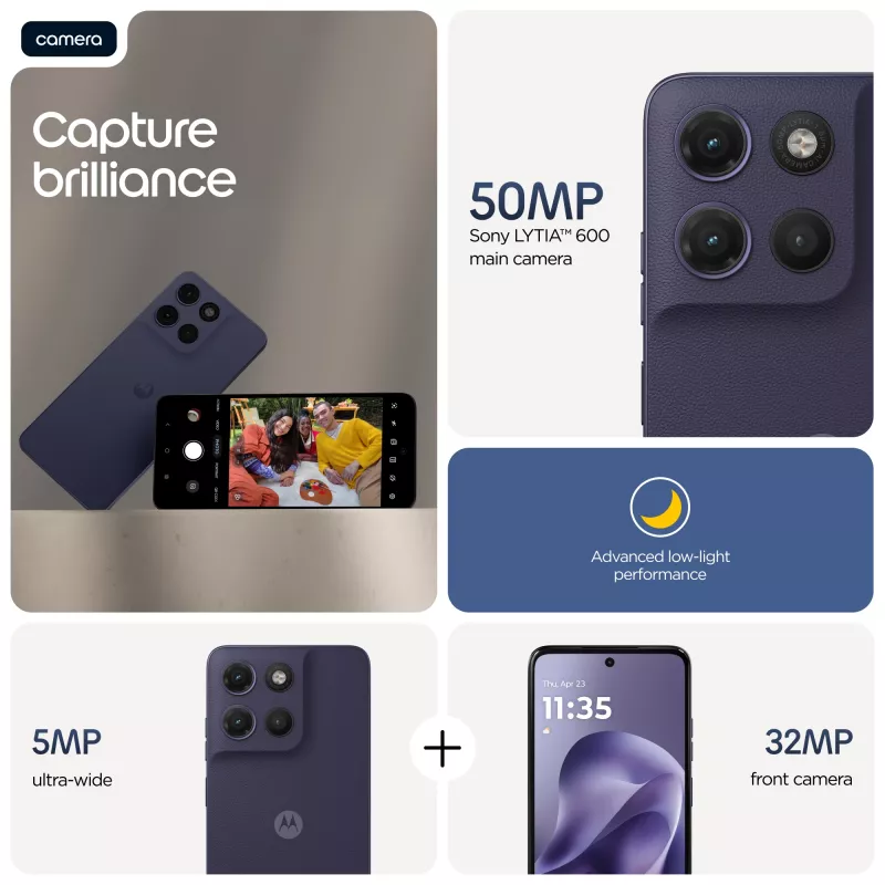 Išmanusis telefonas Motorola moto g17 power 17,1 cm (6,72 colio) hibridinis Dual SIM Android 15 USB Type-C 8 GB 256 GB 6000 mAh violetinis