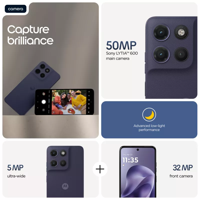 Mobilusis telefonas Motorola moto g17 17,1 cm (6,72 col.) Dual SIM Android 15 USB Type-C 8 GB 128 GB 5200 mAh Violetinė
