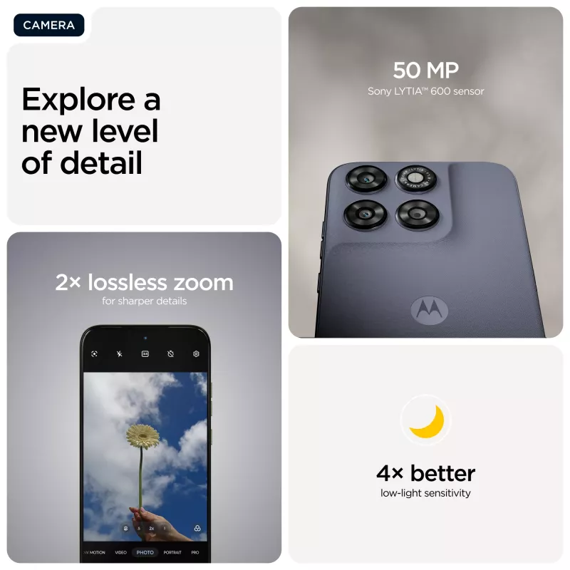 Išmanusis telefonas Motorola moto g67 6,8 colio (17,3 cm) 5G, MediaTek Dimensity 6300 2,4 GHz, 8 GB RAM, 256 GB, 5200 mAh, Hybrid Dual SIM, Pilka