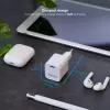 TooQ GAN USB-C/PD sieninis įkroviklis 30W, baltas