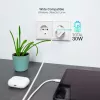 TooQ GAN USB-C/PD sieninis įkroviklis 30W, baltas