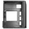 Mars Gaming MC-S1 Black kompiuterio korpusas Micro-ATX ARGB apšvietimas 12 režimų FRGB ventiliatorius šoninis langas
