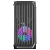 Mars Gaming MC-S2 Black kompiuterio korpusas (Micro-ATX, 2 FRGB ventiliatoriai, priekinės grotelės, šoninis langas)