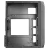 Mars Gaming MC-S2 Black kompiuterio korpusas (Micro-ATX, 2 FRGB ventiliatoriai, priekinės grotelės, šoninis langas)