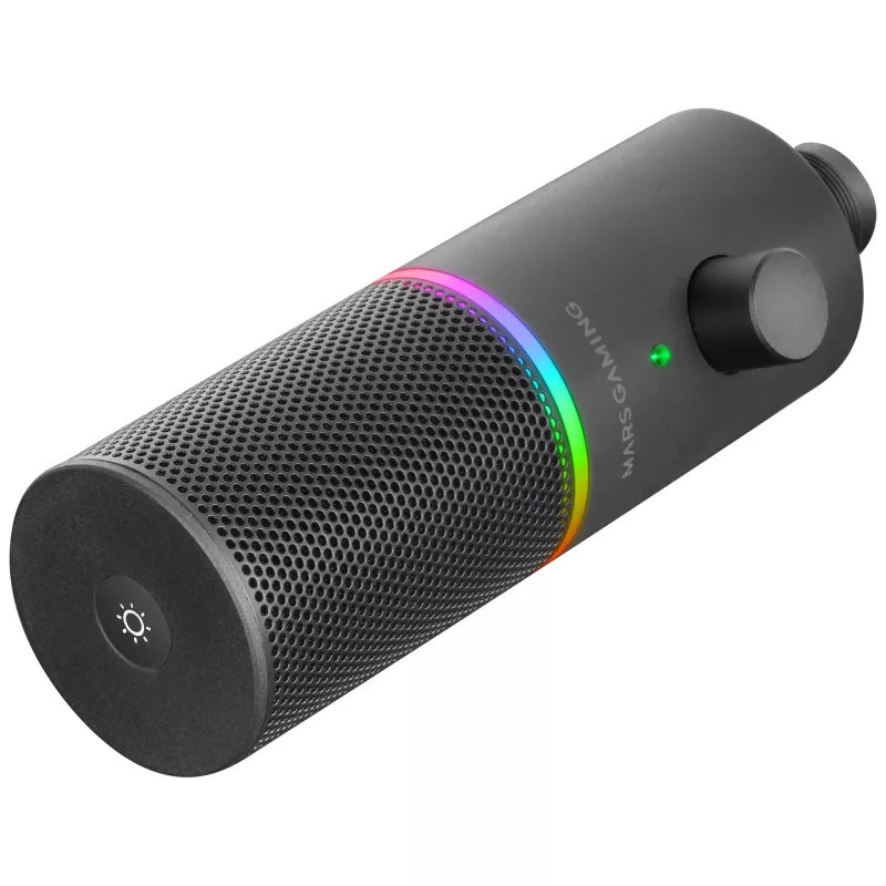 Mars Gaming MMIC-XT, profesionalus studijinis mikrofonas, 192 kHz / 24 bitai, su visakrypte rankena, antivibraciniu laikikliu, metaliniu pop filtru, juodas