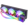Mars Gaming ML-ULTRA360 Black – skystas CPU aušinimas, TDP 650W, begalinis veidrodis, 3 tylūs FDB ARGB ventiliatoriai, ARGB vamzdeliai, universalus multisocket