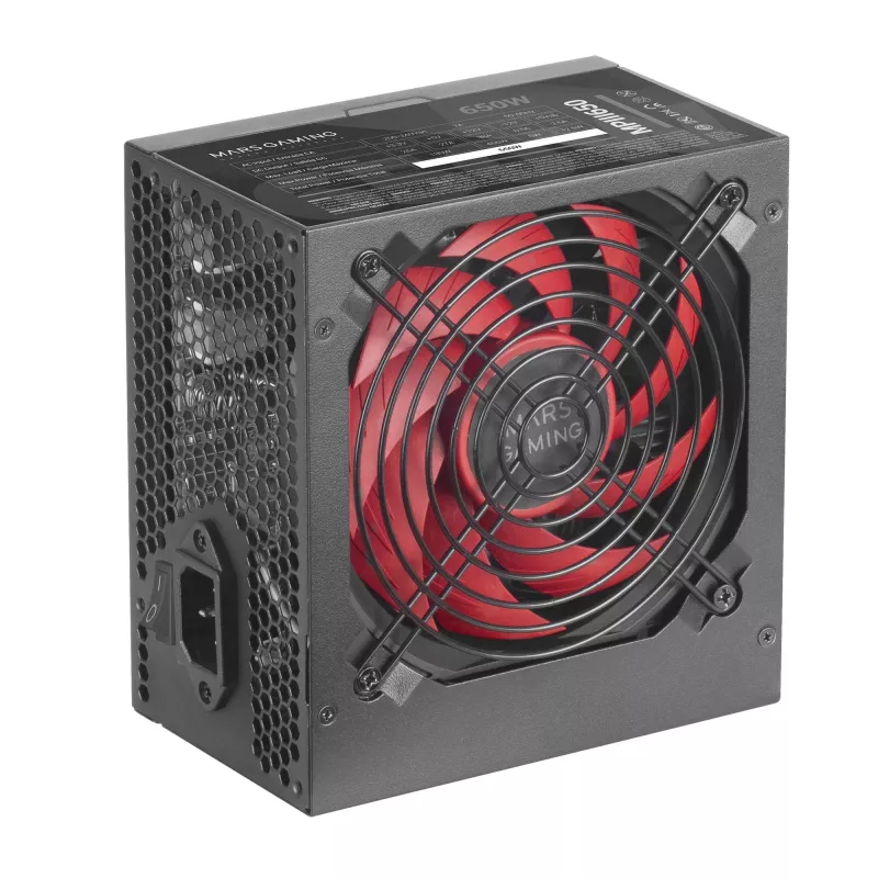 Maitinimo blokas Mars Gaming MPIII650 650W ATX 5 metų garantija AI-RPM tyli technologija 85% efektyvumas juodas