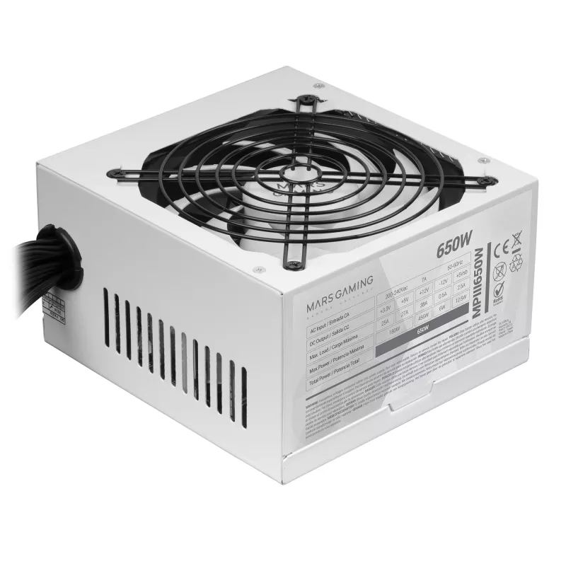 Maitinimo blokas Mars Gaming MPIII650 650 W 20+4 pin ATX ATX Baltas
