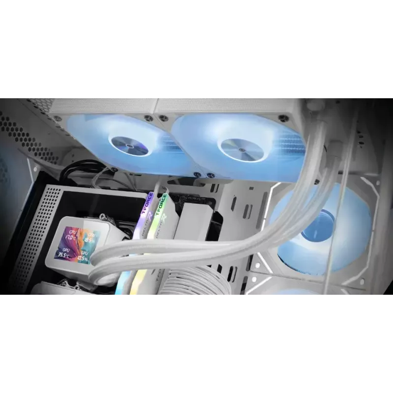 Mars Gaming ML-VISION240W skysčių aušinimo CPU aušintuvas, 240 mm, RGB, baltas