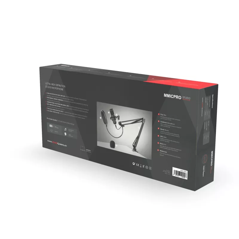 Mars Gaming Ultra-high Definition mikrofonas transliacijoms juodas