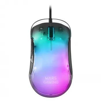 Mars Gaming MMGLOW žaidimų pelė RGB Chroma-Glow veidrodinis paviršius 12800 DPI juoda