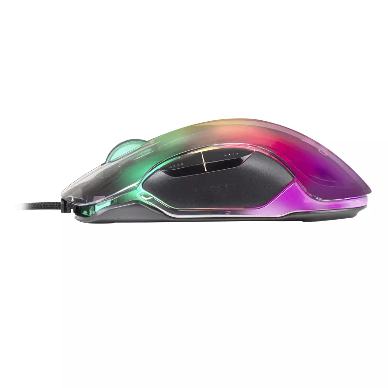 Mars Gaming MMGLOW žaidimų pelė RGB Chroma-Glow veidrodinis paviršius 12800 DPI juoda