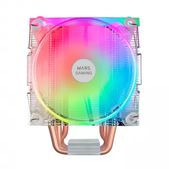 Mars Gaming MCPU66 Triple ARGB procesoriaus aušintuvas 6 šilumos vamzdeliai HCT TDP 220W 2 ventiliatoriai 12cm