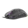 Mars Gaming MM55 Black RGB Chroma žaidimų pelė itin lengva 55g 12800 DPI HUANO mechaniniai jungikliai