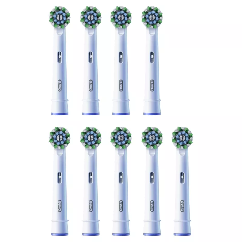 Oral-B CrossAction dantų šepetėlio galvutės 9 vnt. baltos
