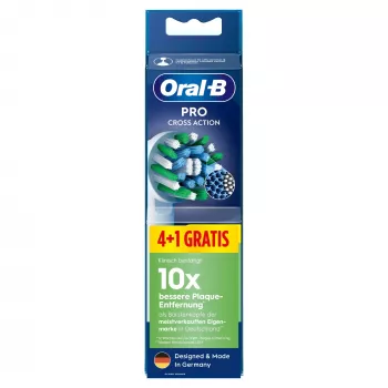 BRAUN Oral‑B Pro CrossAction keičiamieji šepetėlių antgaliai – 5 vienetų pakuotė, suderinami