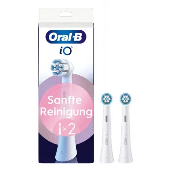 Pakeičiamieji šepetėlių antgaliai Oral-B iO Gentle Cleaning White, 2 vnt.