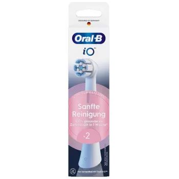 Pakeičiamieji šepetėlių antgaliai Oral-B iO Gentle Cleaning White, 2 vnt.