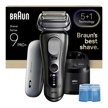 Folijos skustuvas Braun Series 9 Pro+ 9675cc pilkai sidabrinis nerūdijantis plienas
