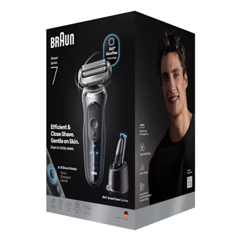 Folijos skustuvas Braun Series 7 72-C7200CC Juodas Nerūdijantis plienas Ličio jonų