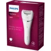 Philips Epilatorius Series 8000 BRE715/00 šlapiam ir sausam naudojimui, sidabrinis, baltas, 32 pincetai, 70400 aps./min., akumuliatorius, 15 V, įmontuota baterija