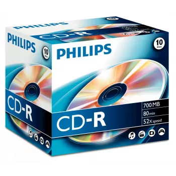 Philips CD-R CR7D5NJ10/00 – vienas įrašomas diskas 700 MB / 80 min