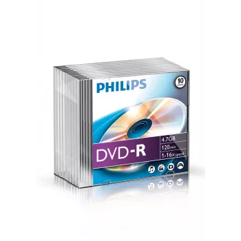 Philips DVD-R DM4S6S10F/00 – vienas įrašomas diskas, 4.7 GB, 120 min.
