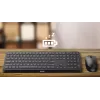 Philips 4000 serijos SPT6407B/31 belaidė klaviatūra su pele, RF + Bluetooth, QWERTY, juoda
