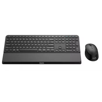 Philips 6000 serijos SPT6607B/31 klaviatūra su pele, universali RF belaidė + Bluetooth, juoda