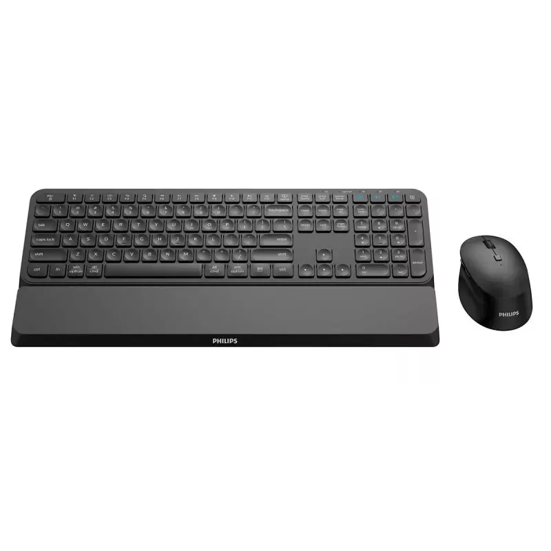 Philips 6000 serijos SPT6607B/31 klaviatūra su pele, universali RF belaidė + Bluetooth, juoda
