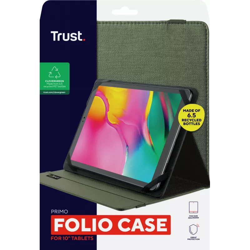 Trust Primo 25,4 cm (10 colių) folio dėklas žalias