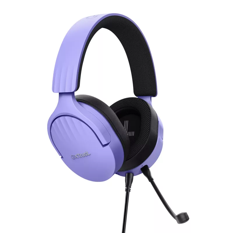 Ausinės Trust GXT 489P FAYZO, laidinės, žaidimams, juodos, violetinės