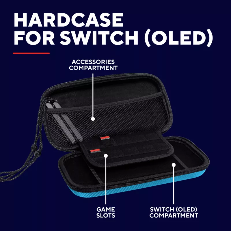 Trust GXT 1248S kietas dėklas Nintendo Switch, Switch OLED, Switch Lite – Juoda, Mėlyna, Raudona