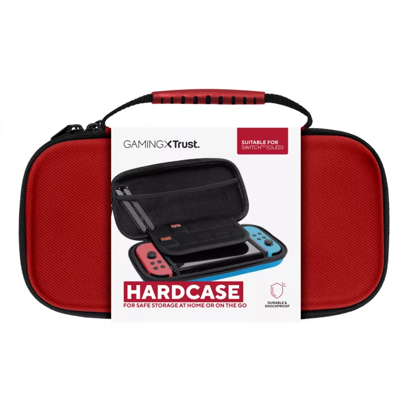 Trust GXT 1248S kietas dėklas Nintendo Switch, Switch OLED, Switch Lite – Juoda, Mėlyna, Raudona